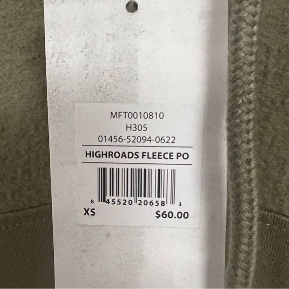 Hurley Highroads Fleece army green sweatshirt Size XS - Picture 7 of 9